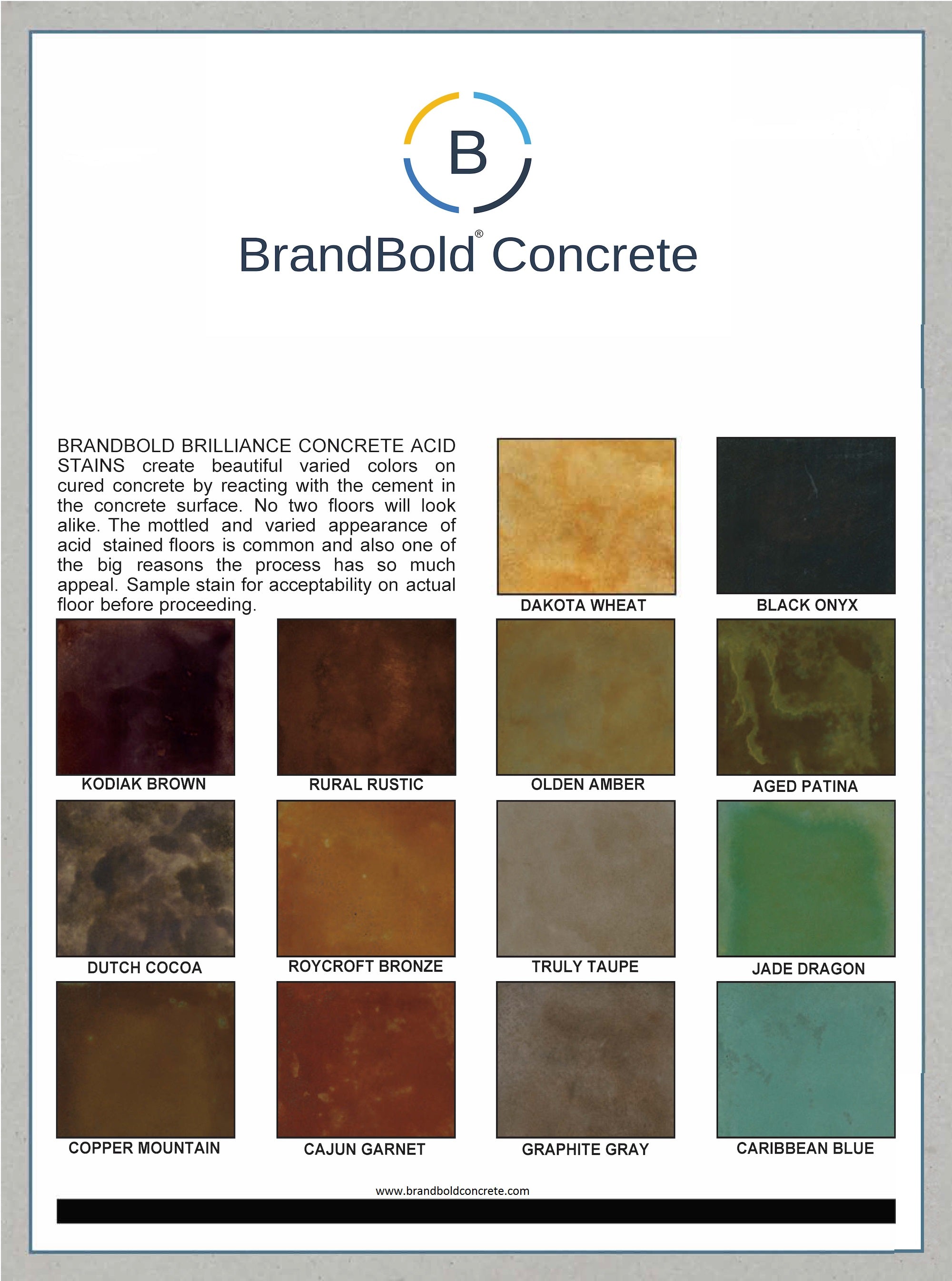 Light Stained Concrete Colors