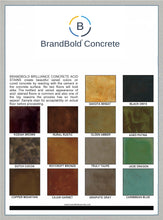 Load image into Gallery viewer, BrandBold Brilliance Concrete Acid Stain - 4 oz - All Stain Color Sample - 14 Brilliant Colors